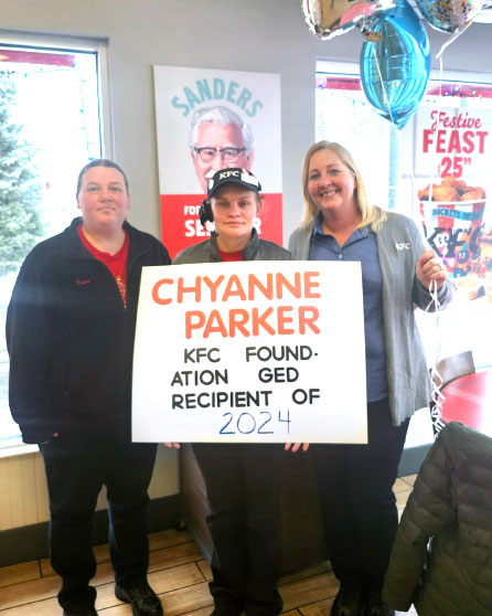 Chyanne Parker Named KFC Foundation’s 2024 GED Graduate of the Year